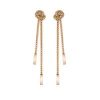 buy boss rosette gold plated stainless steel mesh long knot earrings 5f26c0c4c521e