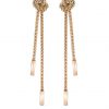 buy boss rosette gold plated stainless steel mesh long knot earrings 5f26c0c99fa9c