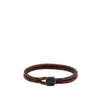 buy boss seal braided brown leather band with logo stainless steel clasp 5f3d28293d982