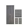 buy camberley 4 piece package 2 door wardrobe 4 drawer chest and 2 bedside chests 5f3f48d98ad42