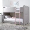 buy charlie fabric bunk bed grey pink 5f3ca10f1cfe3