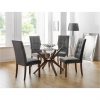buy chelsea 120 cm round glass dining table 4 madrid chairs 5f24f57e3f377
