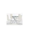 buy chopstick 100 cm round glass dining table 4 chairs 5f28e8b165757