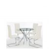 buy chopstick 100 cm round glass dining table 4 chairs 5f28e8b72df20
