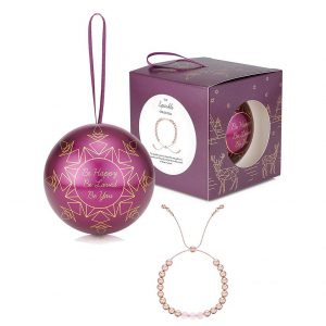 buy christmas bauble with semi precious friendship bracelet 5f411c5bbdd5c