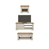 buy cornwall 3 piece package tv unit coffee table and lamp table grey oak effect 5f2a390529725