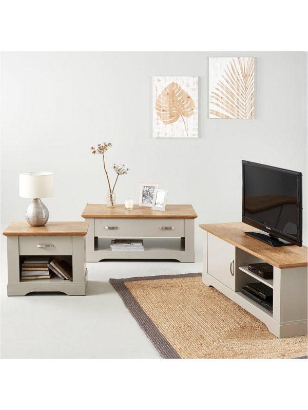 buy cornwall 3 piece package tv unit coffee table and lamp table grey oak effect 5f2a390d906e6