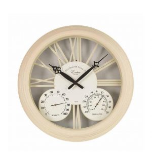 buy cream exeter wall clock thermometer 5f2f8d5bf1ee5