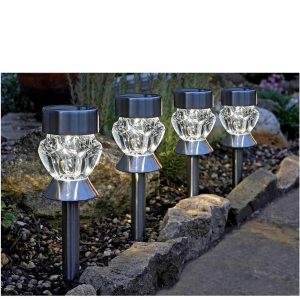 buy crystal glass stainless steel stake lights with leds 4 pack 5f2cea626e127