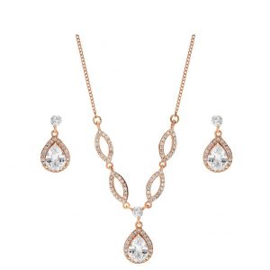 buy crystal pave pear drop pendant and earring set 5f47dfdeb80b6