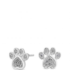 buy cubic zirconia paw print stud earrings 5f2c05458fbcf