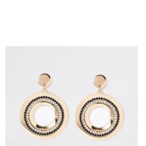 buy diamante circle dangle earrings gold 5f26ec003f6c6