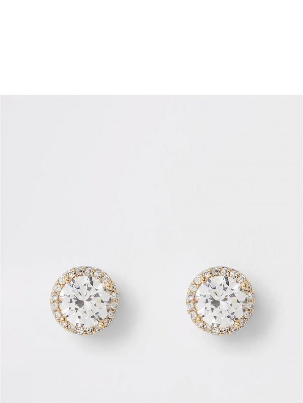 buy diamante simple stone earing gold 5f3ff8922b2e3