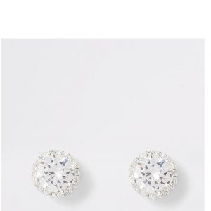 buy diamante simple stone earing silver 5f3ff87e150e2