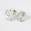 buy diamante simple stone earing silver 5f3ff8808aaeb
