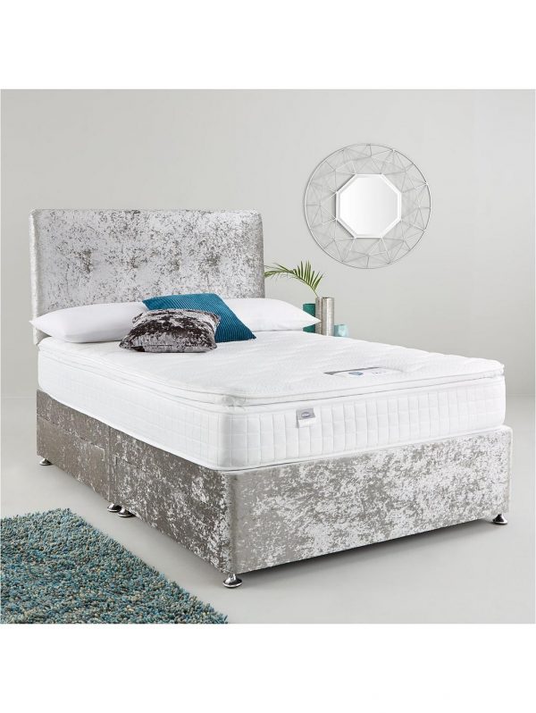 buy francesca 1000 pillowtop divan bed with storage options includes headboard 5f360812317dd
