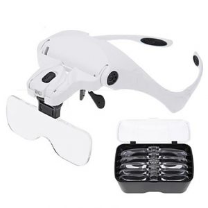 buy glasses magnifier glass 5 lens loupe eyewear magnifier with led lights lamp headband led magnifying glass for reading looking 07931693 5f38f0bfc17b6