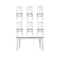 buy harrow 160 210 cm extending dining table 6 chairs white oak 5f49ddd94bd9d