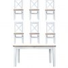 buy harrow 160 210 cm extending dining table 6 chairs white oak 5f49dddec7ee0