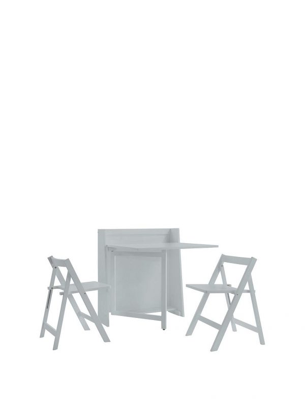 buy helsinki ready assembled space saver dining table 2 chairs grey 5f2d0e608e8ed