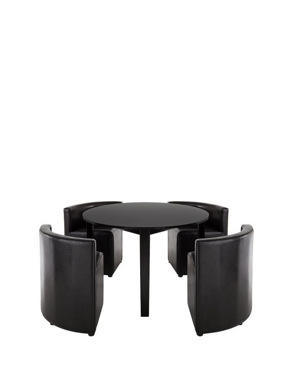 buy hideaway 106cm dining table 4 dining chairs 5f4c80ef9bab3