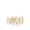 buy home essentials primo 150 cm dining table 6 faux leather chairs 5f3b5e924913e