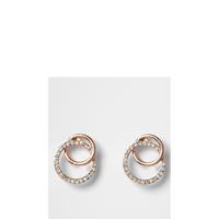 buy interlock circle stud earring rose gold 5f47e223df7ef