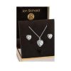 buy jon richard cubic zirconia pave heart pendant and earring set 5f3ff6397de96