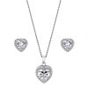 buy jon richard cubic zirconia pave heart pendant and earring set 5f3ff6444939e