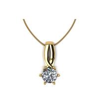 buy lady lynsey 9ct gold 1ct round brilliant moissanite kiss pendant and chain 5f26be5d5ff7d
