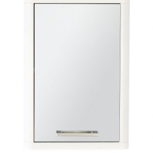 buy luna hi gloss 1 door mirrored bathroom wall cabinet white 5f4499c0179c3