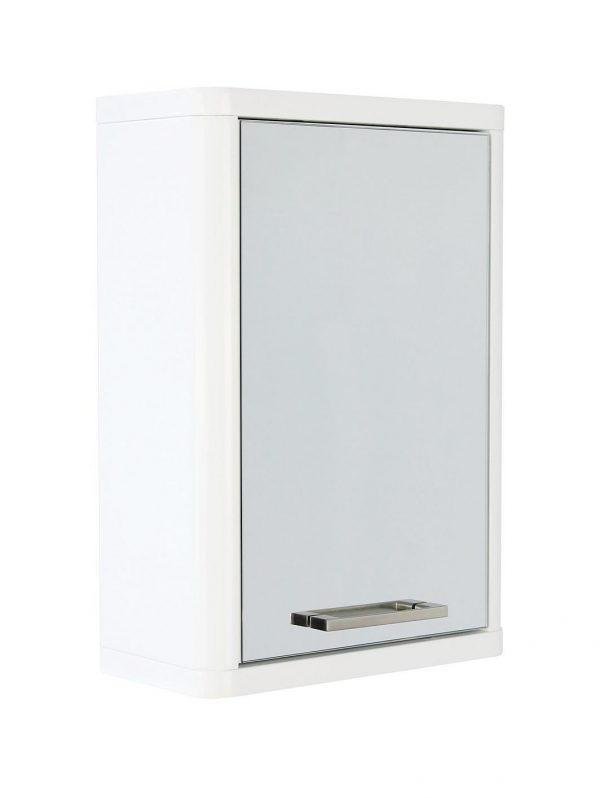 buy luna hi gloss 1 door mirrored bathroom wall cabinet white 5f4499c0c4c10