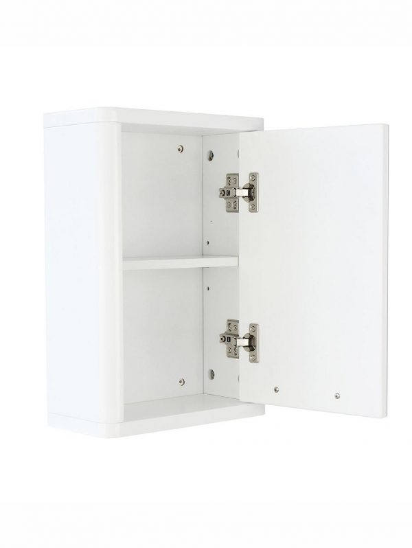 buy luna hi gloss 1 door mirrored bathroom wall cabinet white 5f4499c165681