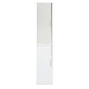 buy luna hi gloss 2 door mirrored bathroom tallboy white 5f49dee26a055