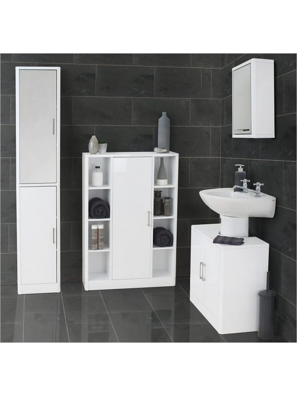 buy luna hi gloss bathroom console unit white 5f2ce0241f358