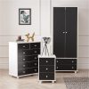 buy miami fresh kids 3 piece package 2 door 2 drawer wardrobe 5 drawer chest 3 drawer bedside chest black 5f28df4d355cb
