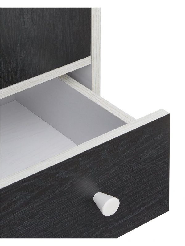 buy miami fresh kids 3 piece package 2 door 2 drawer wardrobe 5 drawer chest 3 drawer bedside chest black 5f28df5248a87