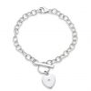 buy mini b childrens silver diamond heart bracelet 5f329c05a4861