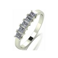 buy moissanite 9ct gold 0 50ct square brilliant eternity ring 5f279f291440b