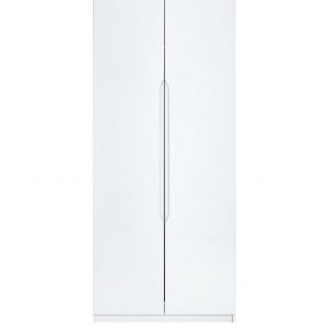 buy monaco high gloss ready assembled 2 door wardrobe 5f2ccef922fa6