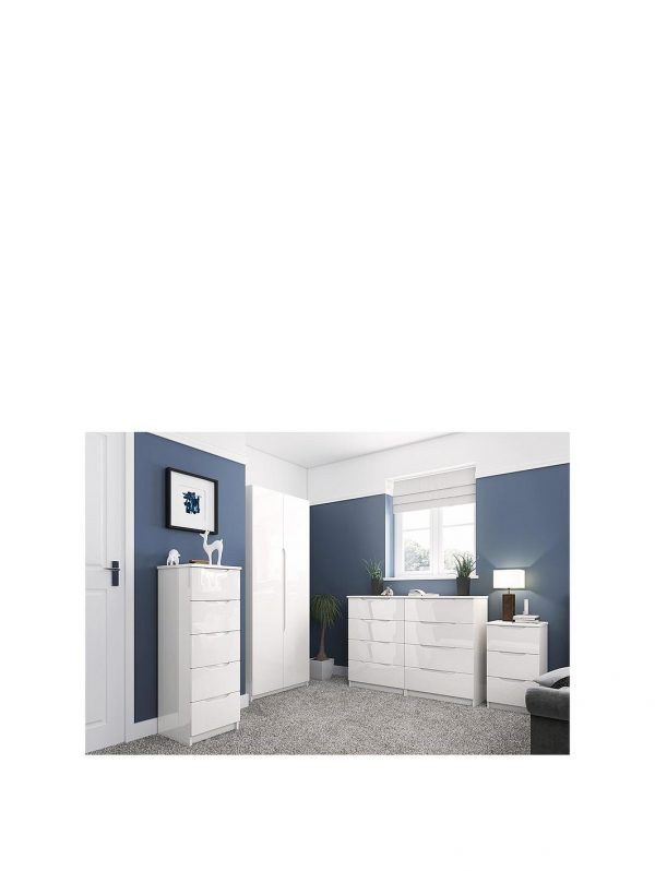 buy monaco high gloss ready assembled 2 door wardrobe 5f2ccefb88e02
