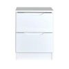 buy monaco high gloss ready assembled 2 drawer bedside chest 5f2e2208b054c
