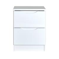 buy monaco high gloss ready assembled 2 drawer bedside chest 5f2e2208b054c