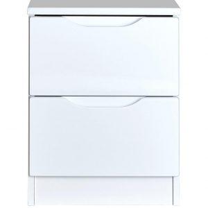 buy monaco high gloss ready assembled 2 drawer bedside chest 5f2e220dd9ddb