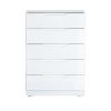 buy monaco high gloss ready assembled 5 drawer chest 5f2e2225062d5