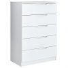 buy monaco high gloss ready assembled 5 drawer chest 5f2e222babdf1