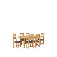buy oakland 140 180 cm solid wood extending dining table 6 oakland chairs 5f2bbd8b3b3ff