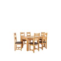 buy oakland 170cm solid wood dining table 6 oakland chairs 5f28e8da344bd