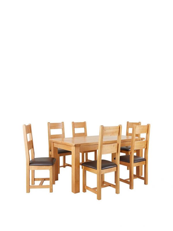 buy oakland 170cm solid wood dining table 6 oakland chairs 5f28e8e113957