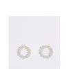 buy open circle sparkle stud earring silver 5f47e191b03be